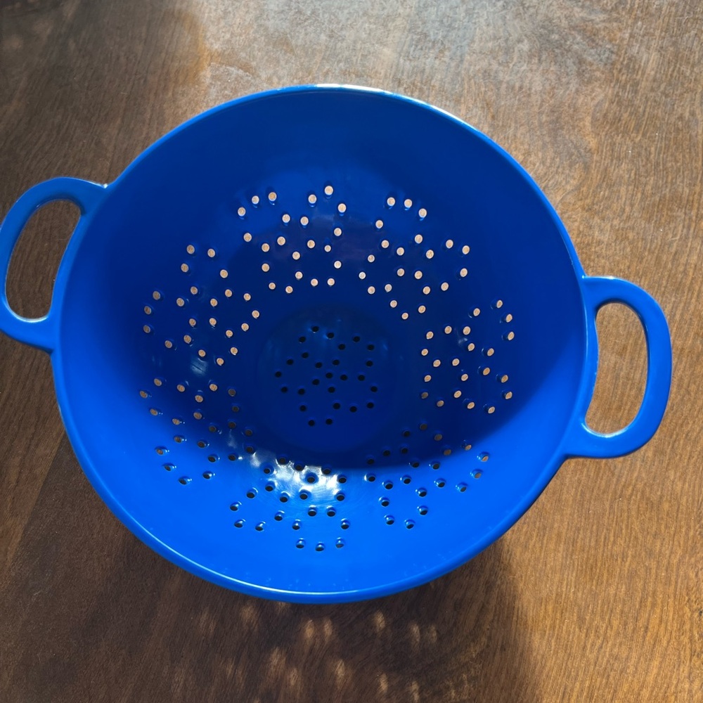 Blue Colander with Handles